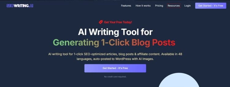 SEOWriting.ai - Outil de rédaction IA pour générer du contenu SEO