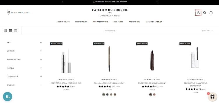L'Atelier du Sourcil - N°1 de la beauté du regard (Sourcil, Cil...)