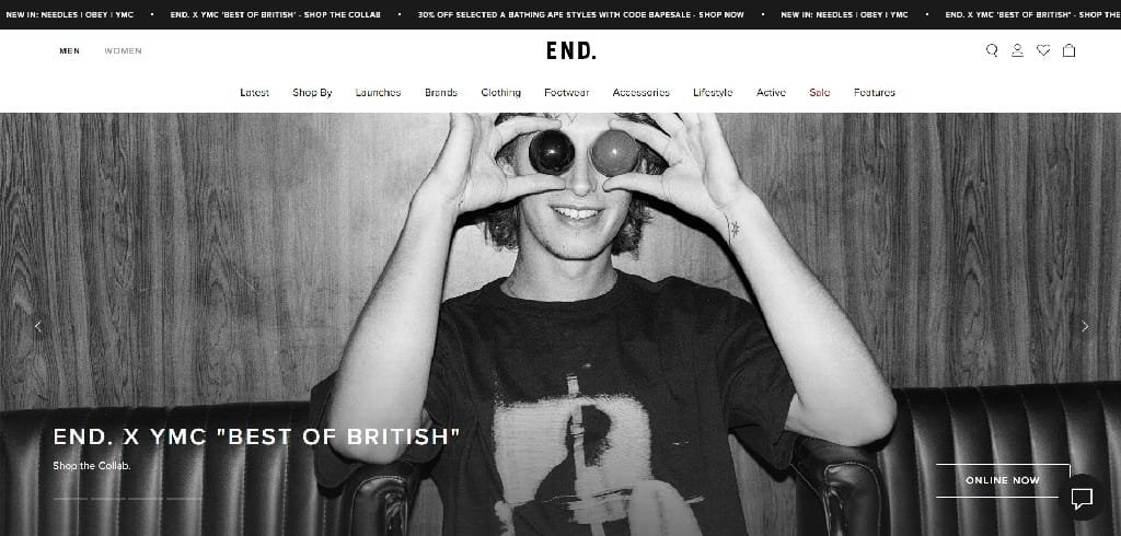END. Clothing : vente en ligne de vĂŞtements, chaussures et accessoires haut de gamme pour hommes et femmes