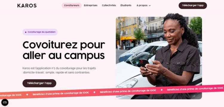 Karos : application française de covoiturage quotidien