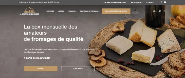 La Boîte du Fromager : entreprise française spécialisée dans la sélection et la livraison de fromages artisanaux et fermiers