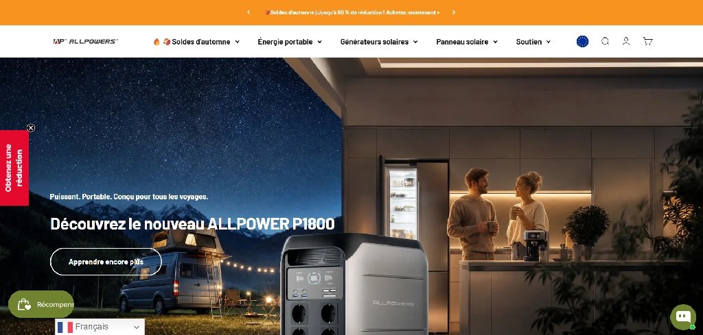 ALLPOWERS : stations électriques portables et panneaux solaires pour l’autonomie énergétique