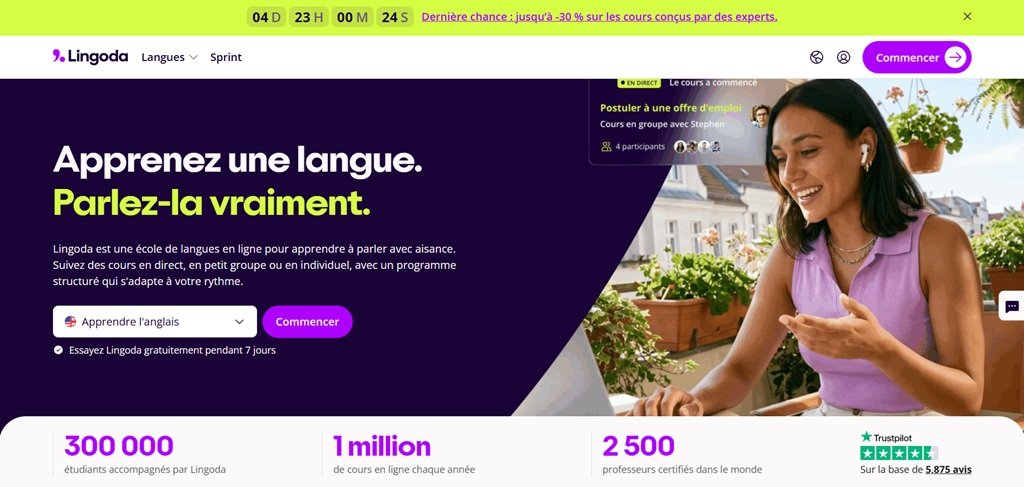 Lingoda Homepage