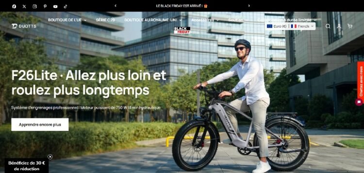 DUOTTS : vélos électriques fat bike, VTT et vélos urbains puissants à prix accessible