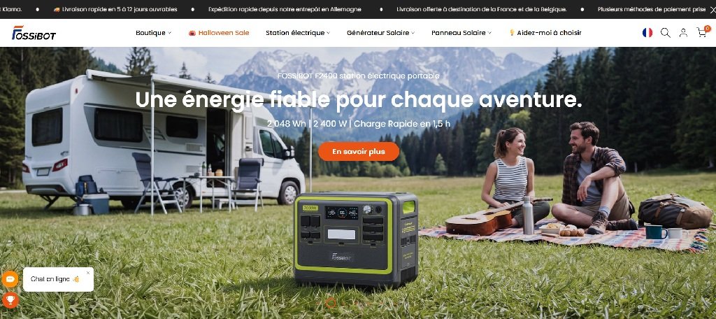 FOSSiBOT - Stations électriques et panneaux solaires