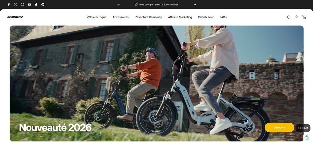 Kemoway - Vélos électriques avec batterie Samsung 720 Wh