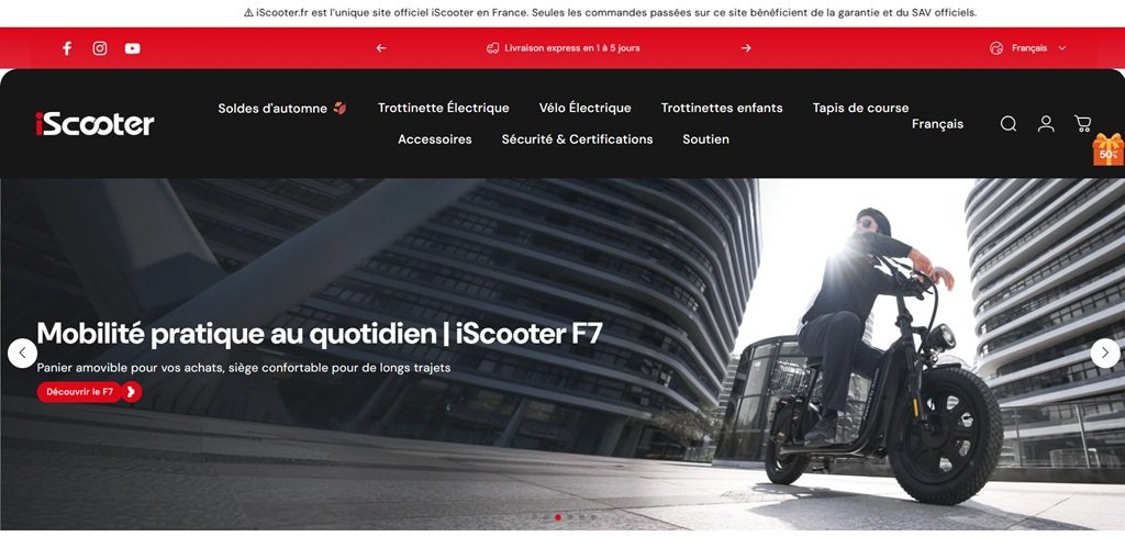 iScooter - Trottinettes et vélos électriques